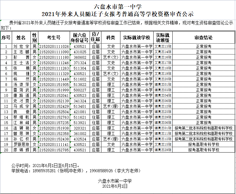 金年会關于2021年外來人員随遷子女報考普通高等學校資格公示